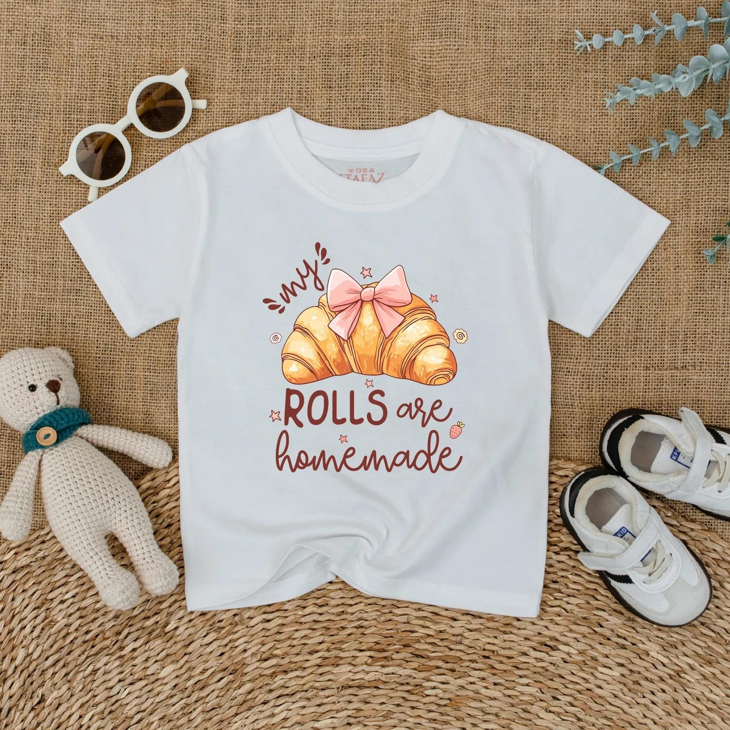 My Rolls Are Homemade Baby Romper Funny Cake Bodysuit Cute Food Outfit for Baby Girl Shower Gift