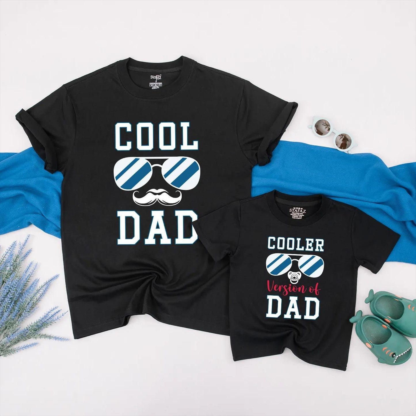 Cool Dad Cooler Version Matching Outfits Daddy Baby Romper Personalized Father's Day Shirt Funny Gift