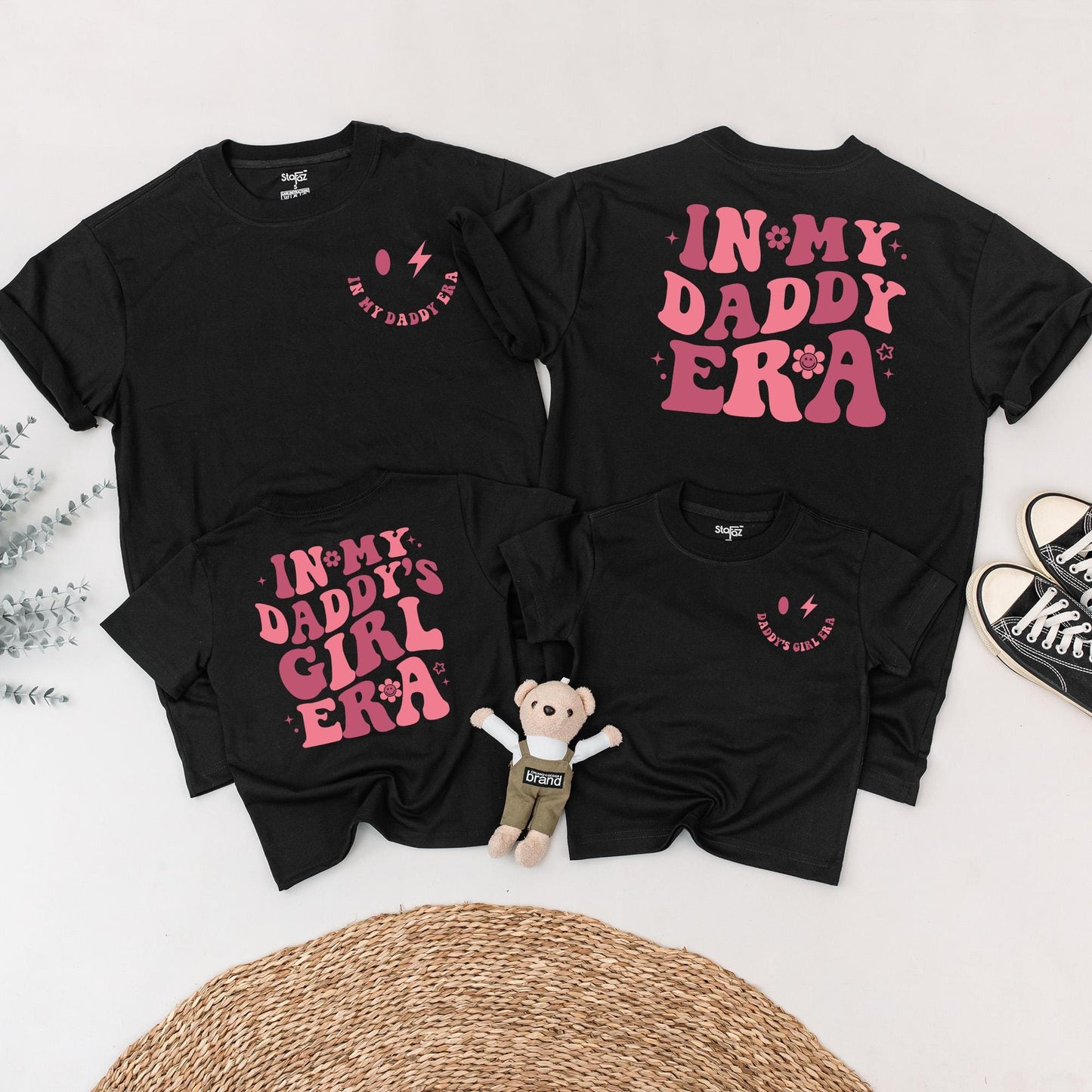 In My Daddy's Girl Era Matching Outfit Baby Romper Tee and Dad Shirt Family Gift Newborn Girl