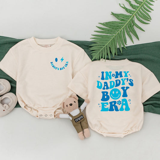 In My Daddy's Boy Era Matching Outfit for Newborn Boys Custom New Dad Gift Baby Shower First Father's Day Shirt