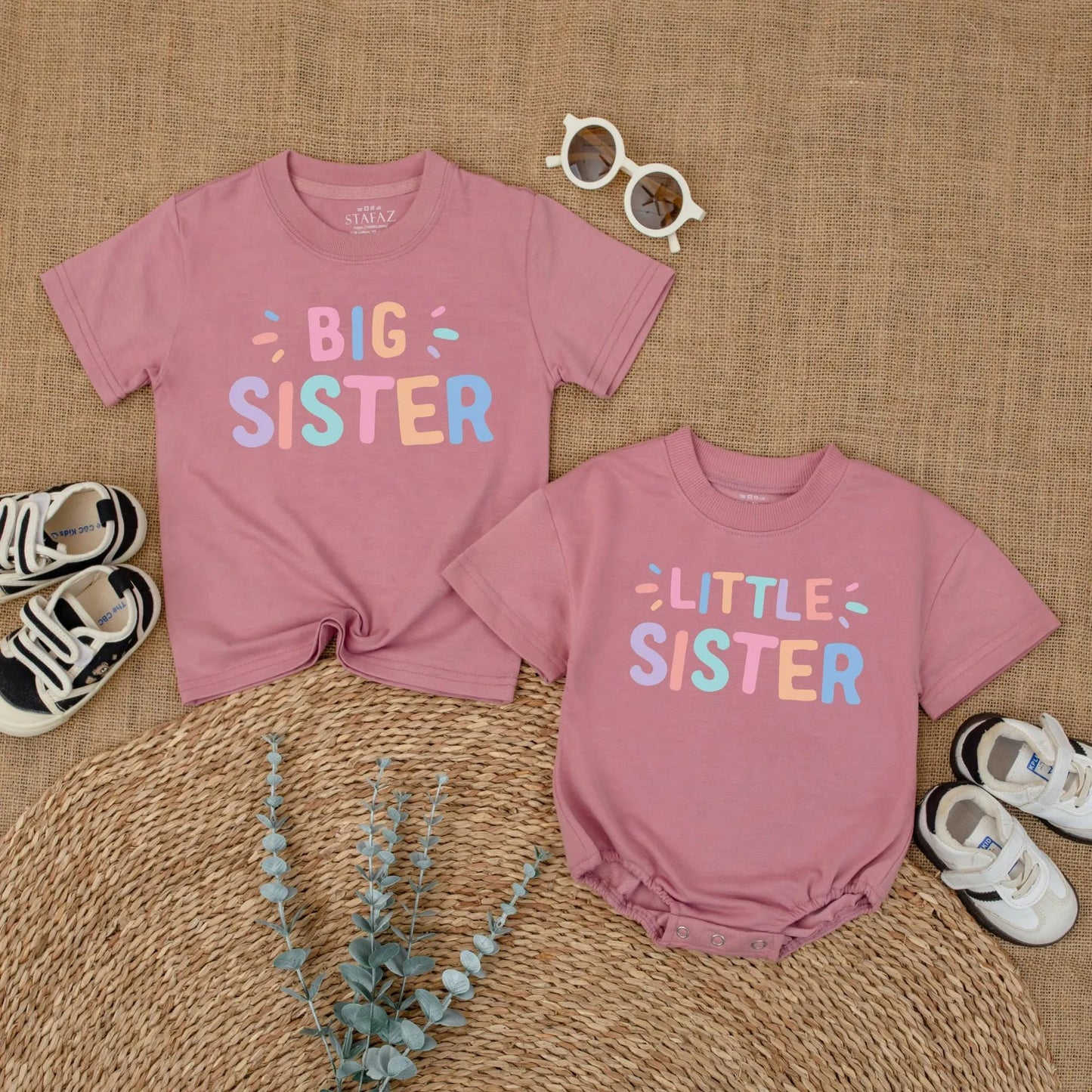 Big Sister Little Sister Matching Shirts Toddler Sister Shirt Girls Sibling Outfits Baby Sister Reveal New Baby Gift