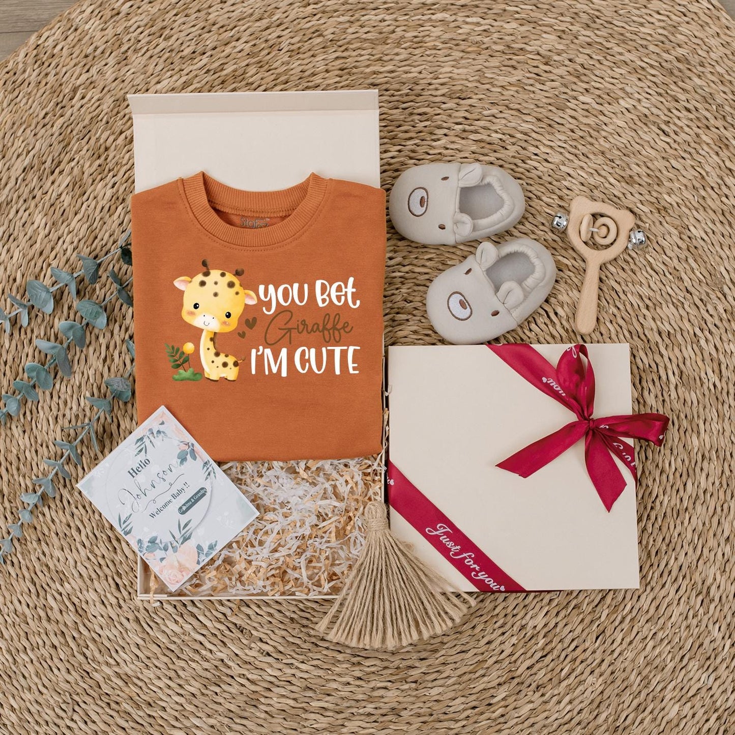 You Bet Giraffe I'm Cute Baby Romper Funny Animal Clothes Cute Baby Outfit Soft Cotton Bodysuit Baby Shower Gift for Infants