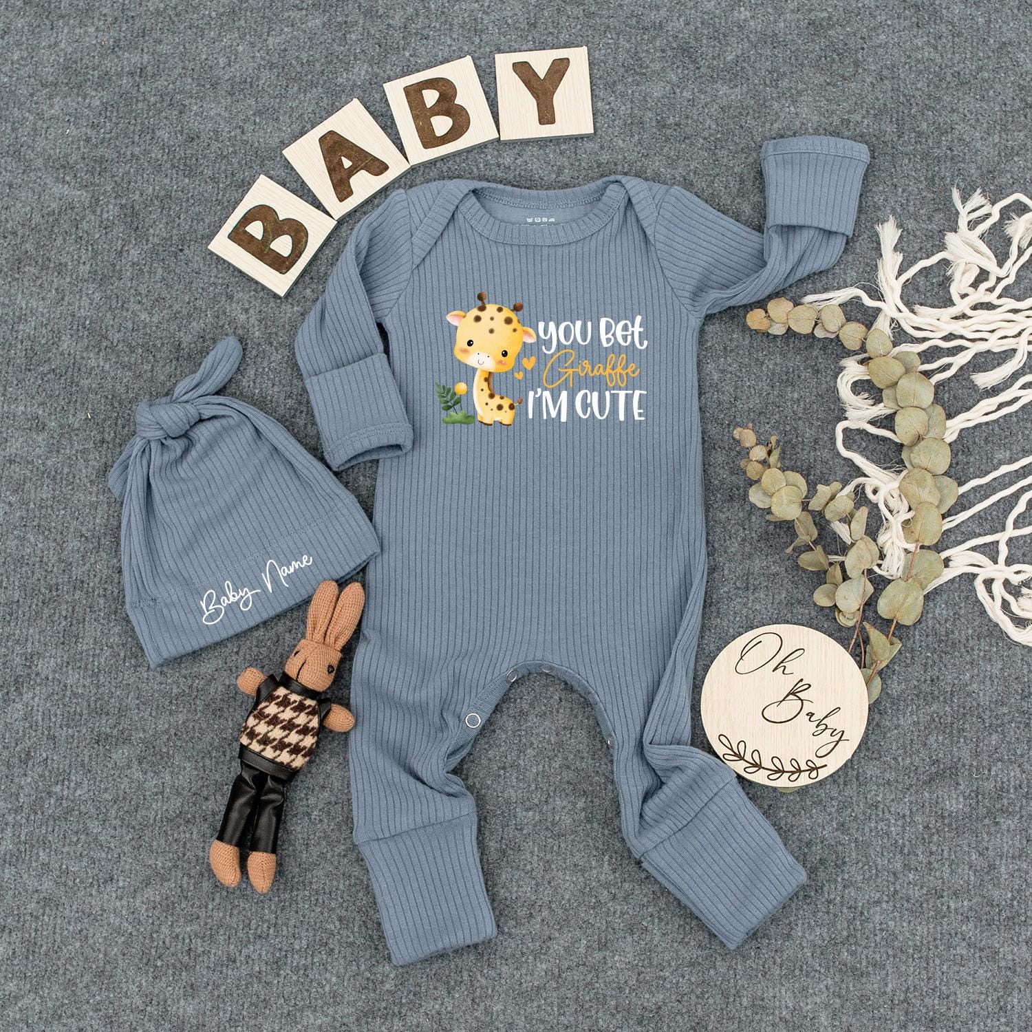 You Bet Giraffe I'm Cute Baby Bodysuit Coming Home Outfit Gender Neutral Jumpsuit Pregnancy Announcement New Baby Gift Shower Present 132 Char