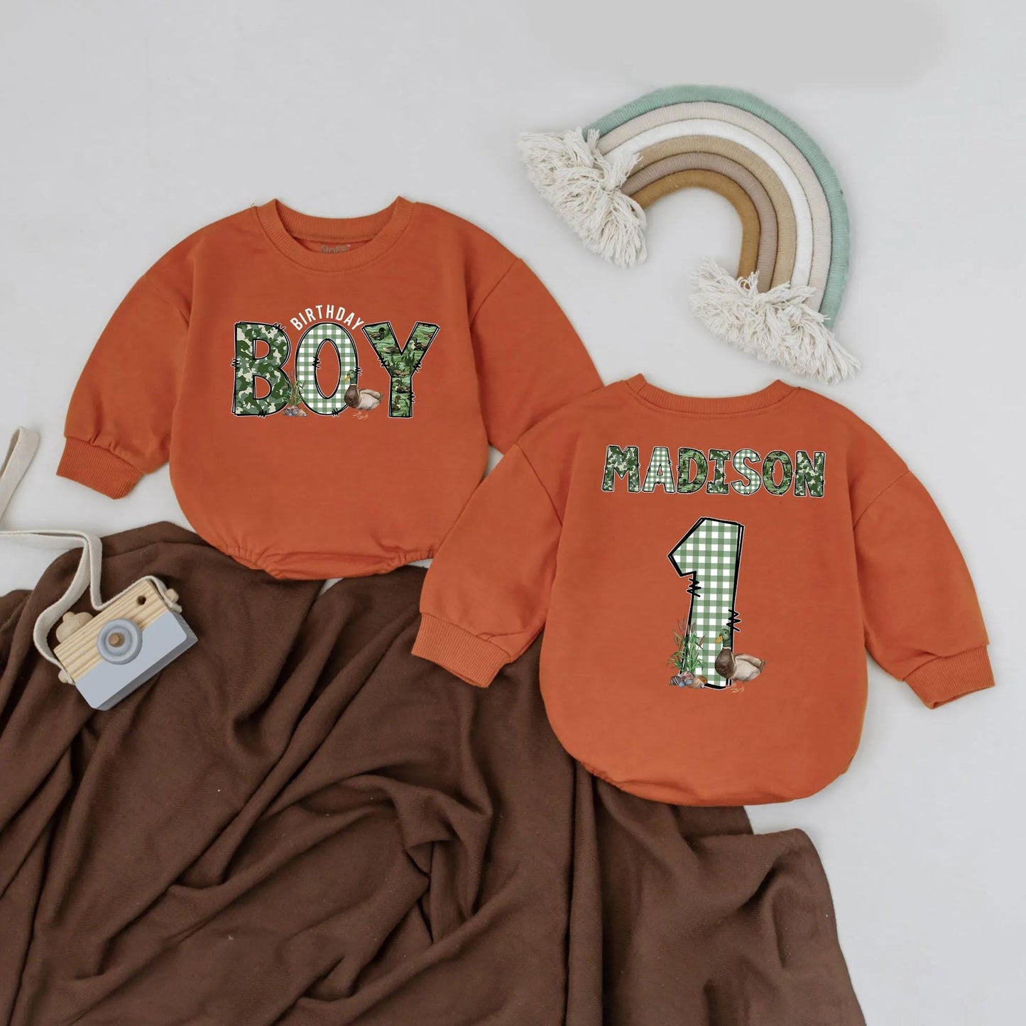 Lucky Duck 1st Birthday Romper Baby Boy Outfit One Lucky Duck Theme Custom Name Green Gingham First Birthday Bubble Baby Shower Gift