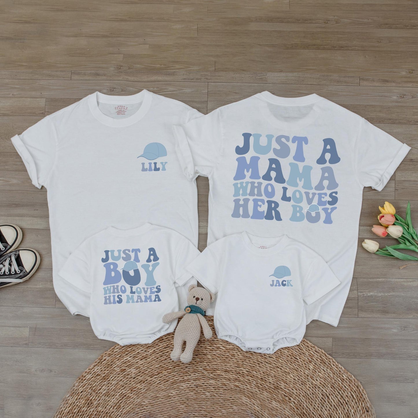Custom Mama Boy Matching Shirts Just A Mama Who Loves Her Boy Mother Son Outfit Baby Boy Mama Mini Apparel