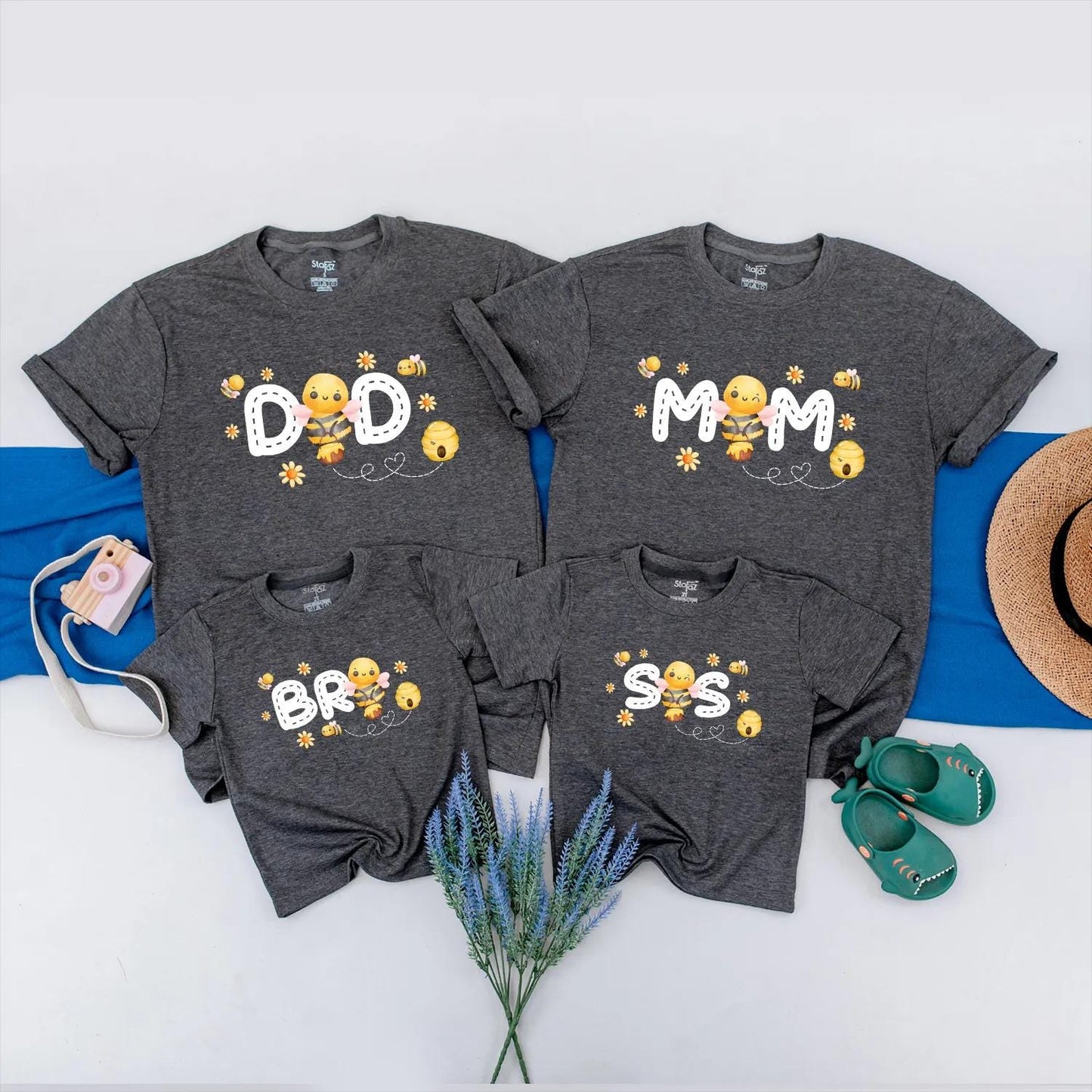 Sweet One Bee Family Matching Shirts, Cute Bumble Bee 1st Birthday Outfit, Personalized Baby Romper, First Birthday Gift, Soft Cotton Party Clothes