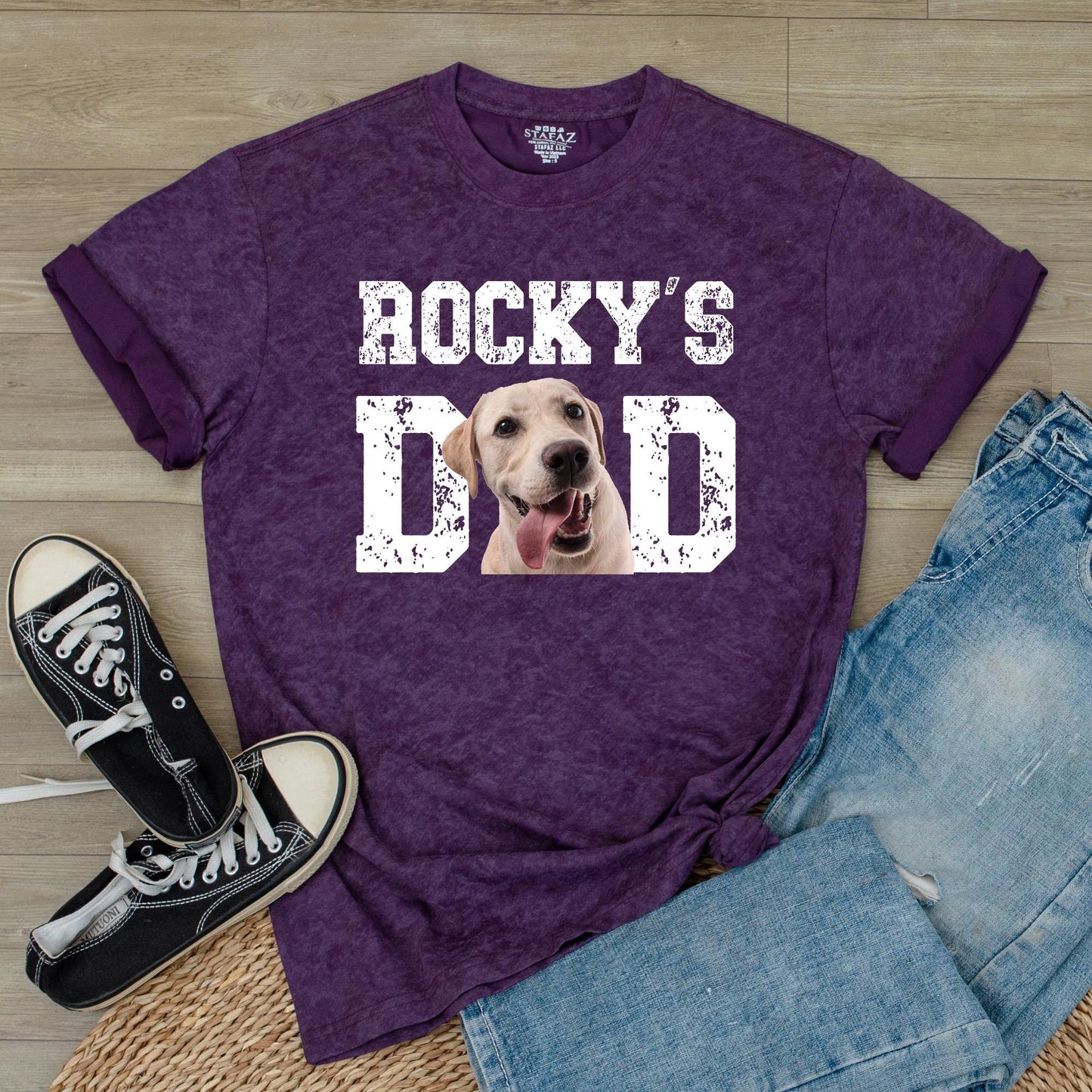 Custom Dog Dad Shirt with Photo - Personalized Gift for Dog Lovers, Father's Day Gift for Dads, Pet Photo Shirt