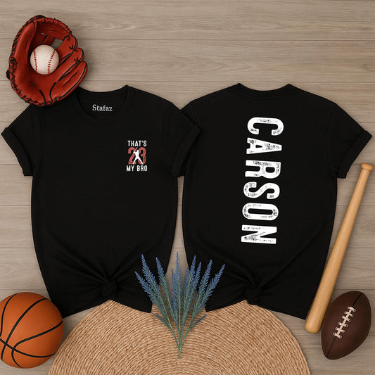 Custom Name Baseball Sister T-Shirt Gameday Baseball Sis Shirt Your Name Number