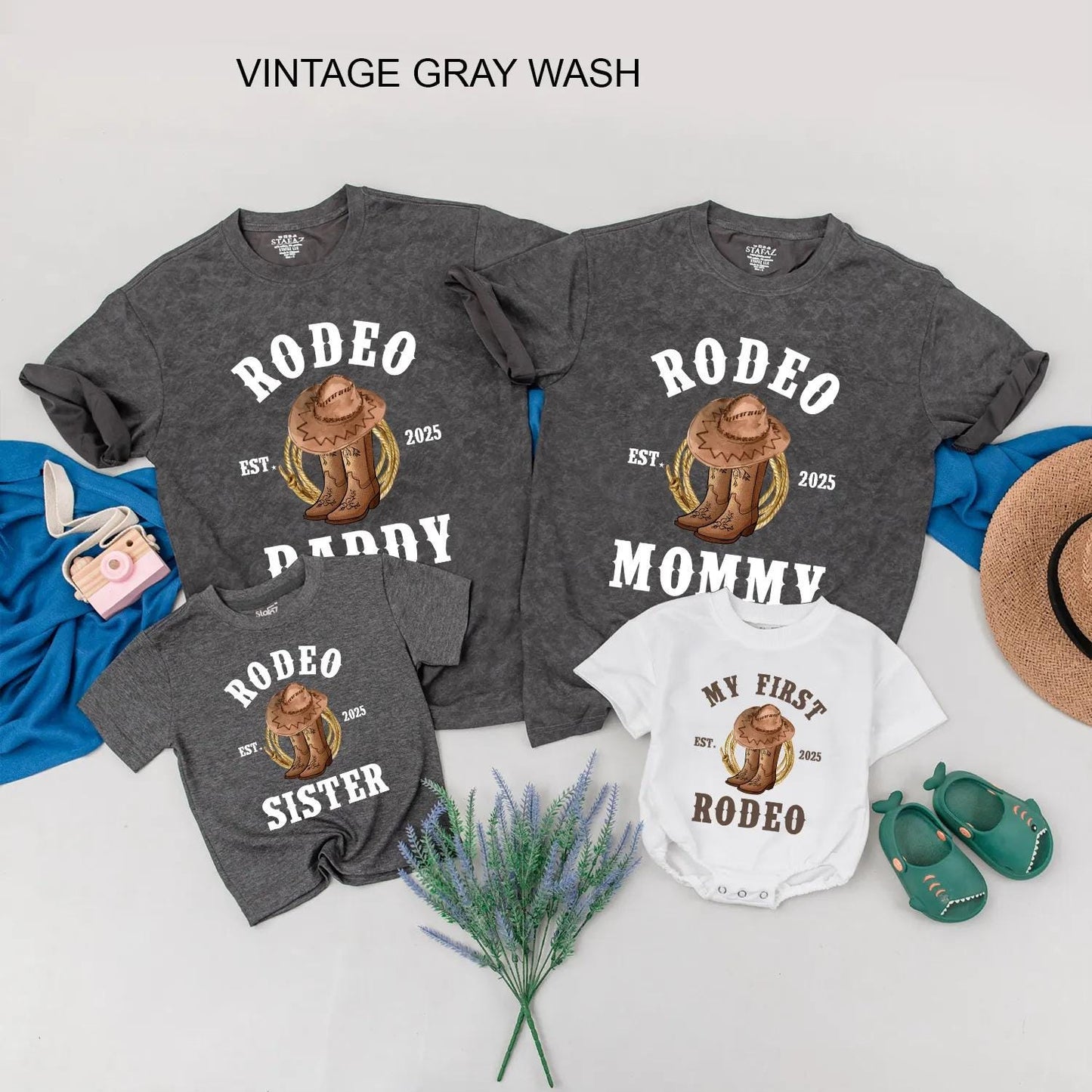 My First Rodeo Birthday Matching Family Shirts: Cowboy 1st Birthday Outfit, Western Baby Boy Tee, Rodeo Party Clothes