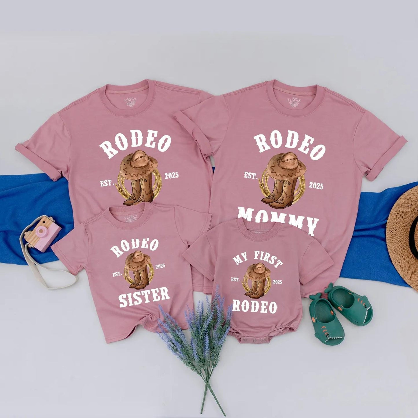 My First Rodeo Birthday Matching Family Shirts: Cowboy 1st Birthday Outfit, Western Baby Boy Tee, Rodeo Party Clothes