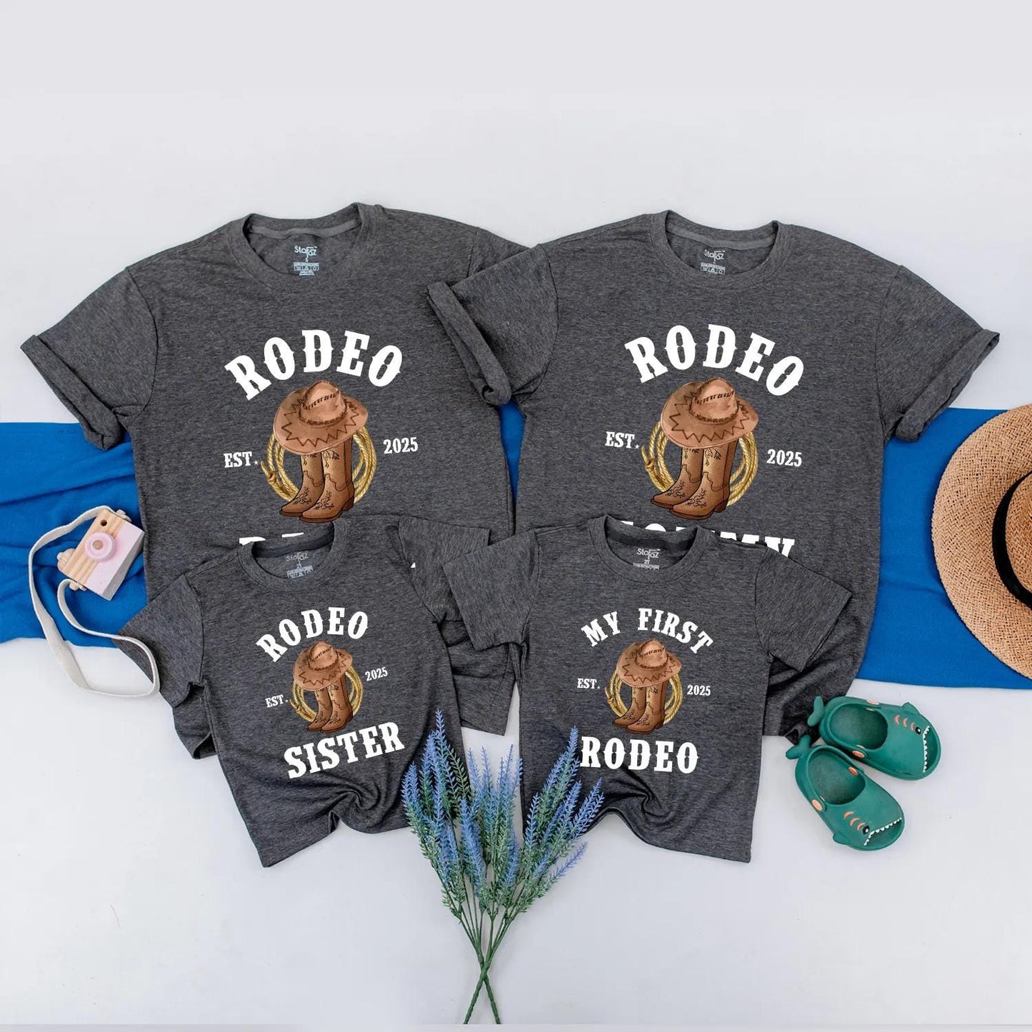 My First Rodeo Birthday Matching Family Shirts: Cowboy 1st Birthday Outfit, Western Baby Boy Tee, Rodeo Party Clothes