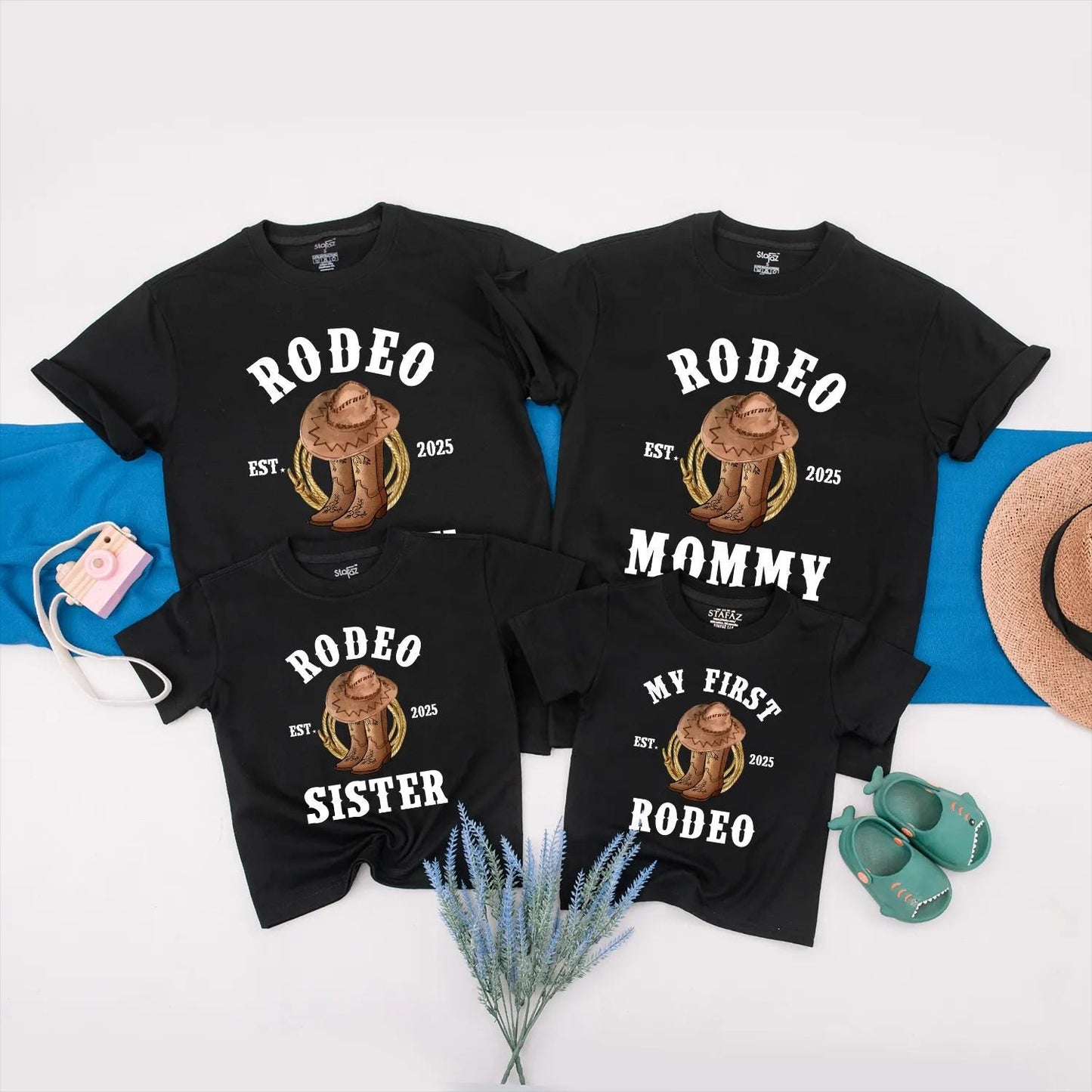 My First Rodeo Birthday Matching Family Shirts: Cowboy 1st Birthday Outfit, Western Baby Boy Tee, Rodeo Party Clothes
