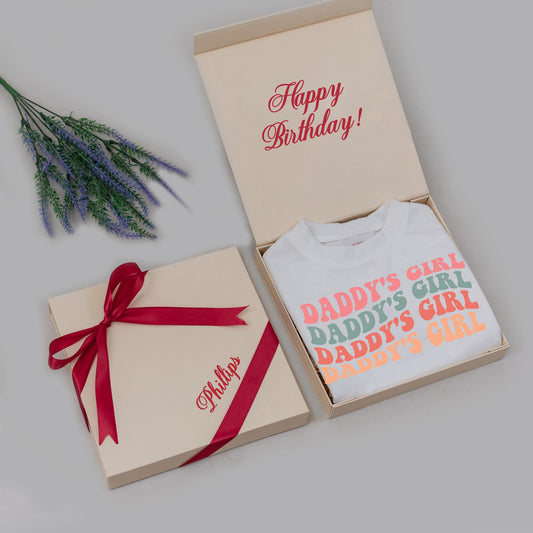 Daddy's Girl Retro Wavy Baby Romper Multi-Color Rounded Font Vintage 70s Bodysuit Playful Infant Girl Father's Day Gift Shower Outfit