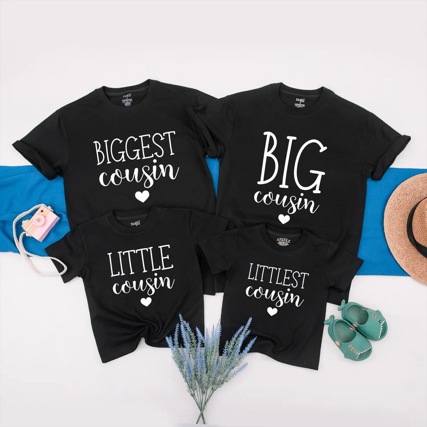 Matching Cousin Shirts: Big & Little Cousin Outfit Set, New Baby Announcement, Custom Family Clothes Gift for Cousins