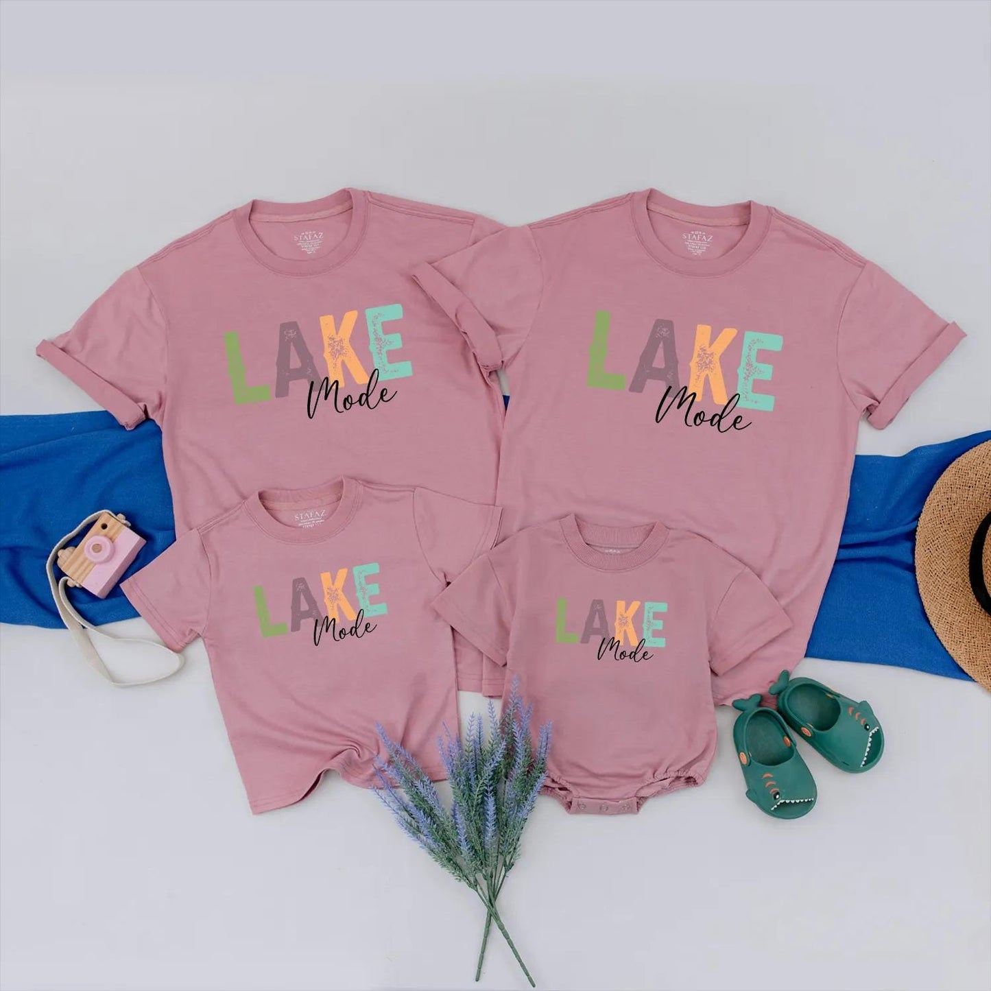 Matching Family Lake Mode Shirts, Custom Summer Vacation Outfits, Personalized Lake Trip Tee, Gift for Lake Lovers