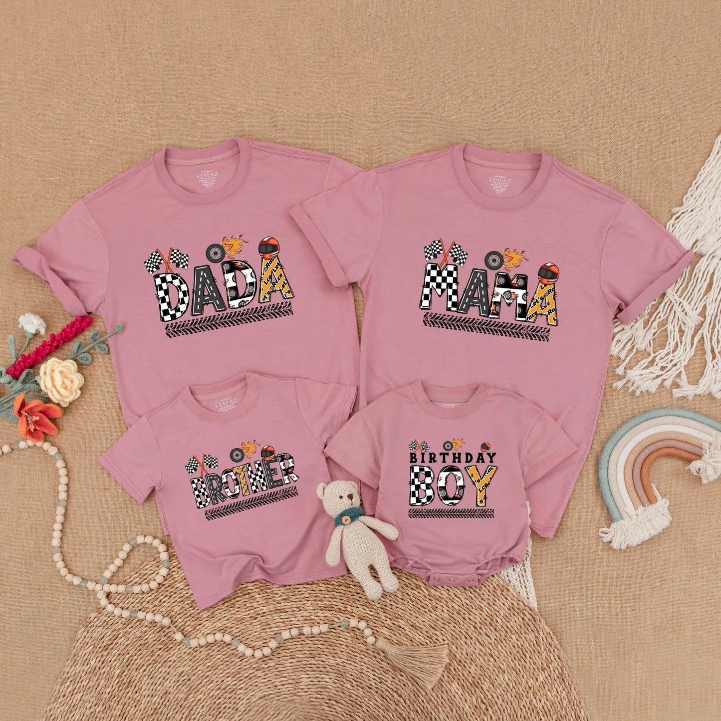 Matching Monster Truck Birthday Family Shirts, Race Car Party Outfits, Dada Mama Brother, Baby Boy 1st Birthday Gift
