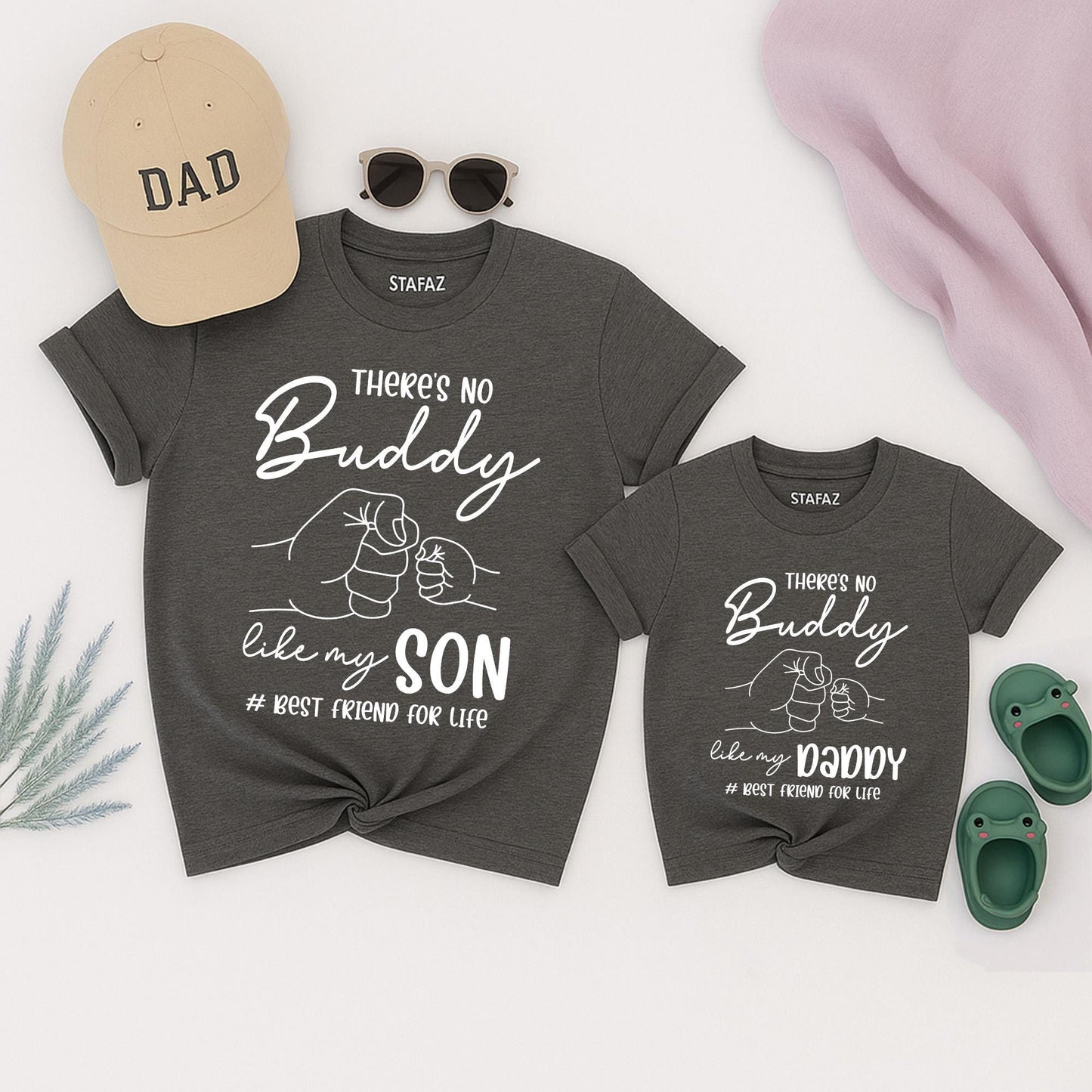 Sweet 'There Is No Buddy Like My Son' Daddy & Son Matching Family Shirts Perfect Father's Day Gift for Husband Him