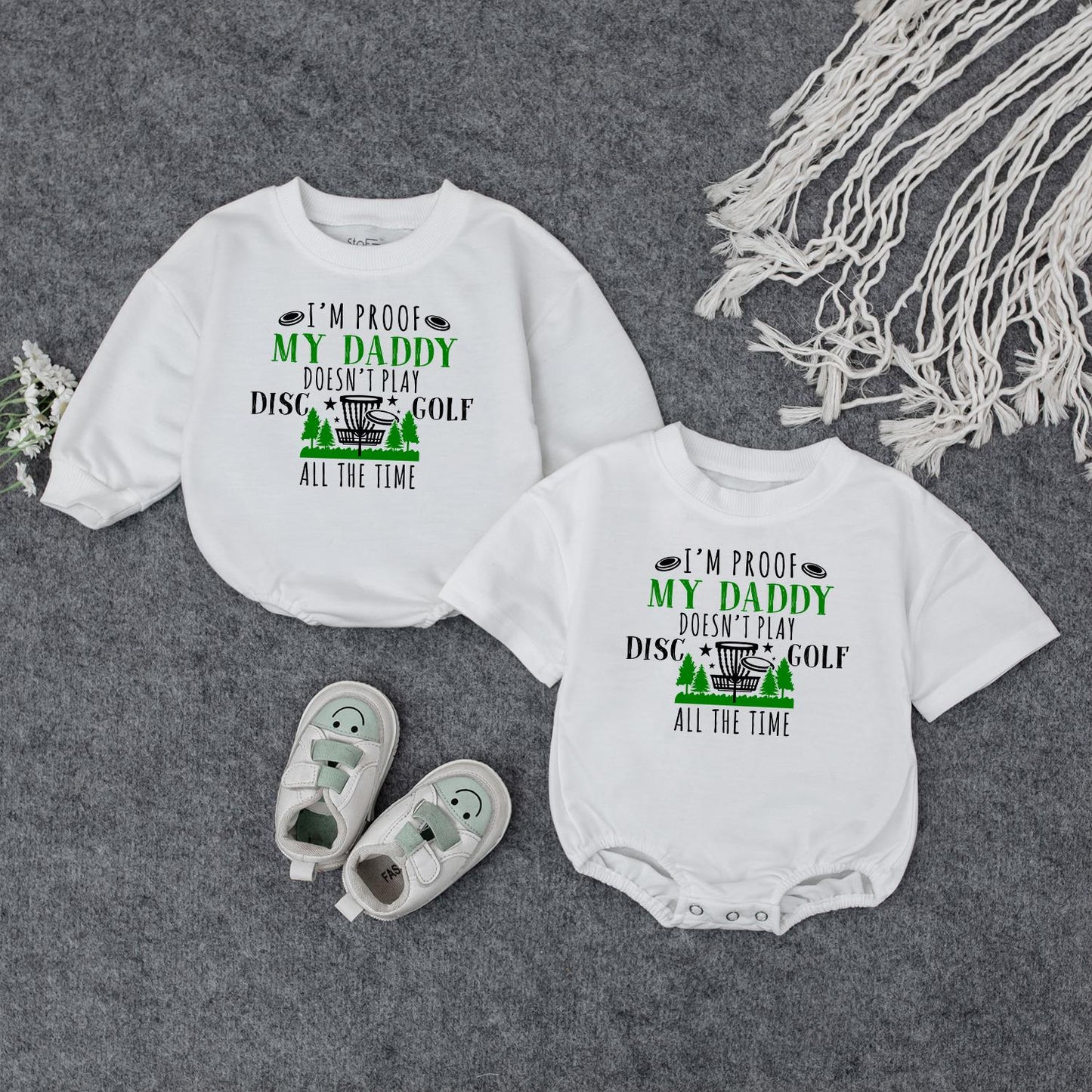 Retro Future Disc Golf Baby Bodysuit & Toddler Tee Daddy's Girl Outfit Infant Clothes Disc Golf Gift