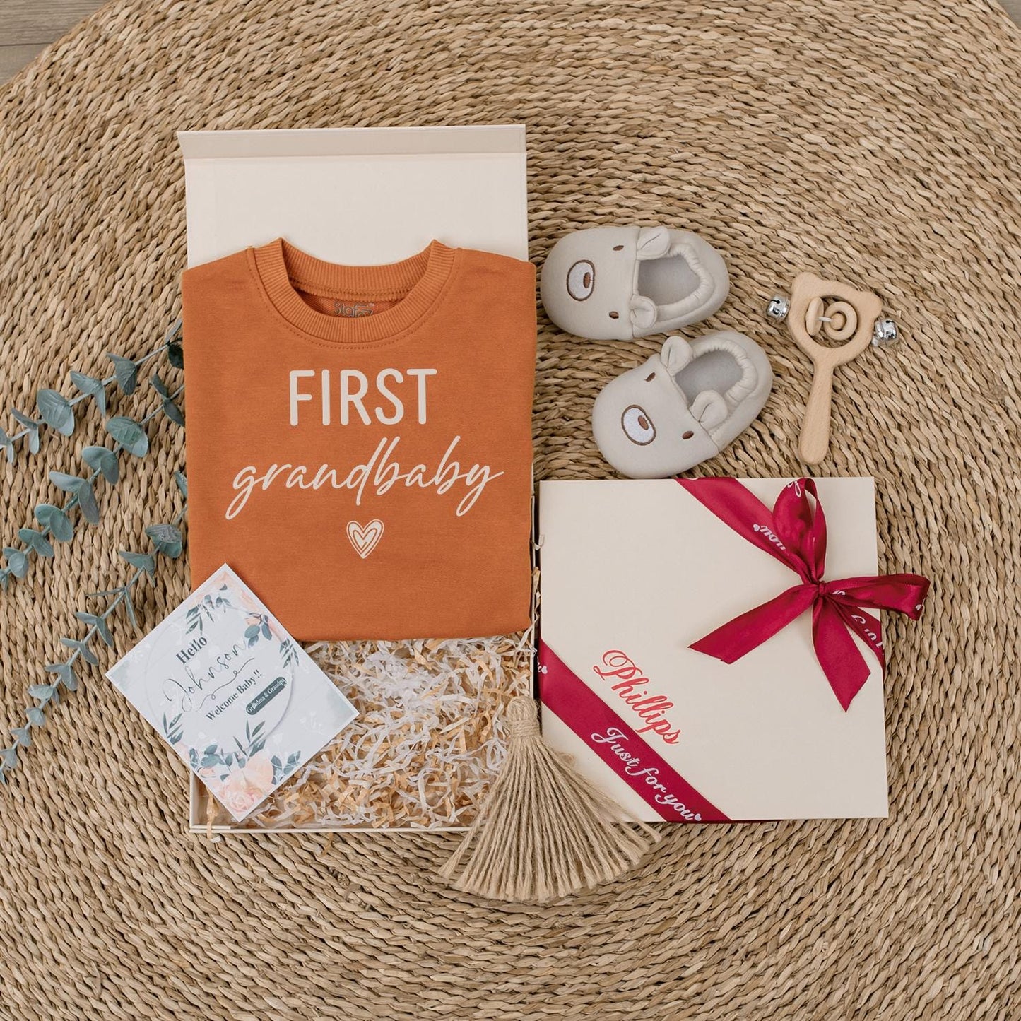 Coming Soon First Grandbaby Romper Adorable Surprise Baby Clothes Gift for Grandparents Sweet Announcement Infant Bodysuit