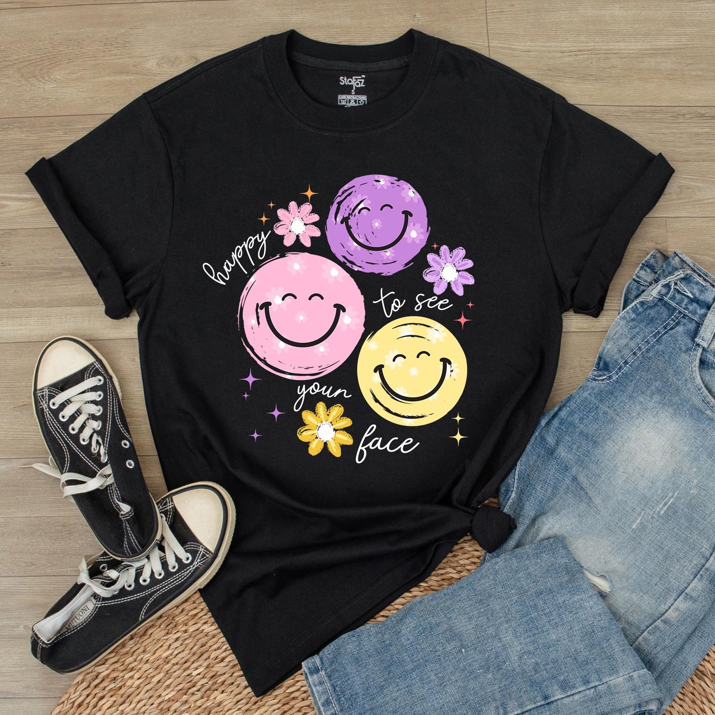 Happy To See Your Face T-Shirt Cute Teacher Gift Back to School New Teacher Appreciation Life Shirt