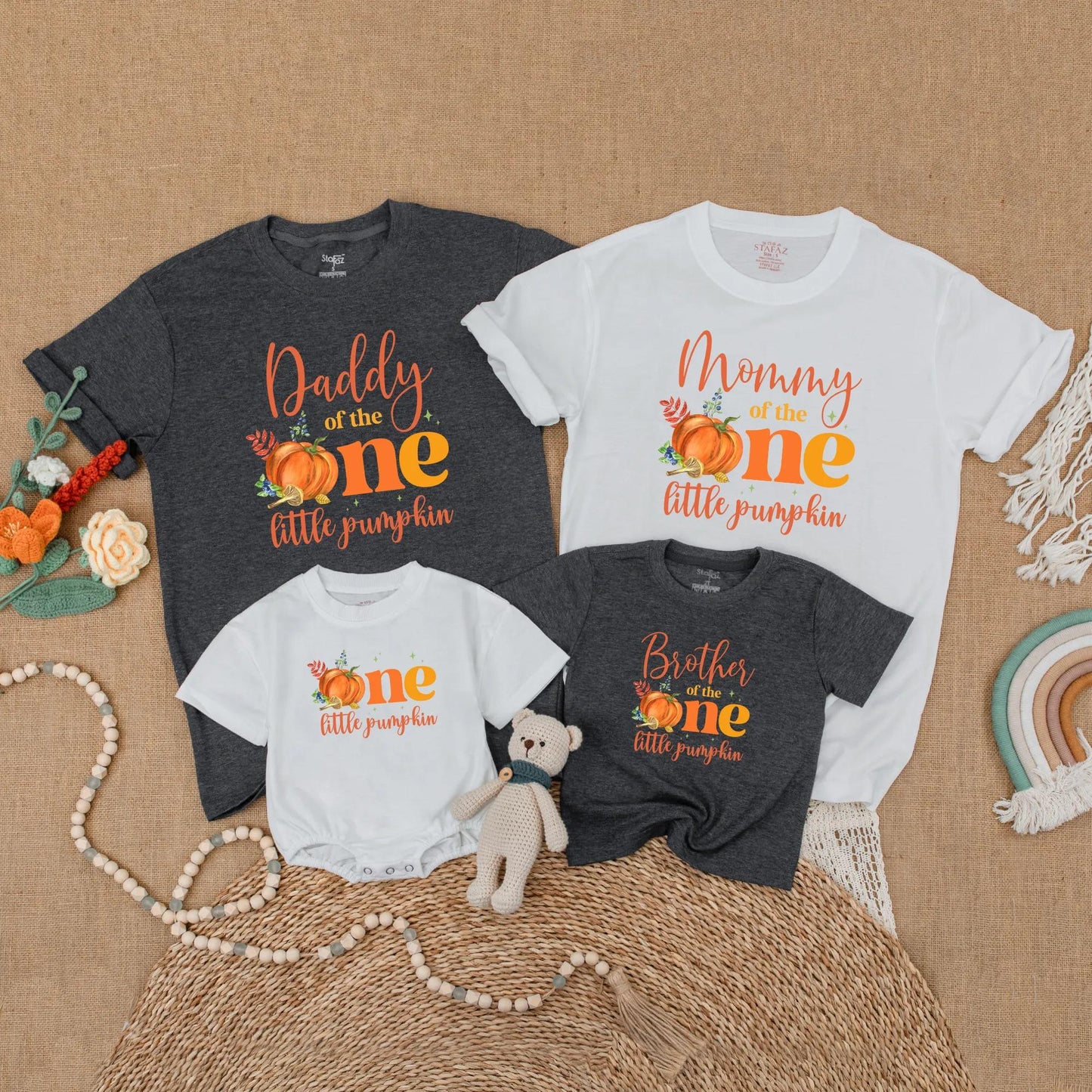 Fall Pumpkin First Birthday Matching Family Shirts Little Pumpkin Autumn 1st Birthday Outfit Mommy Daddy Baby Siblings Gift