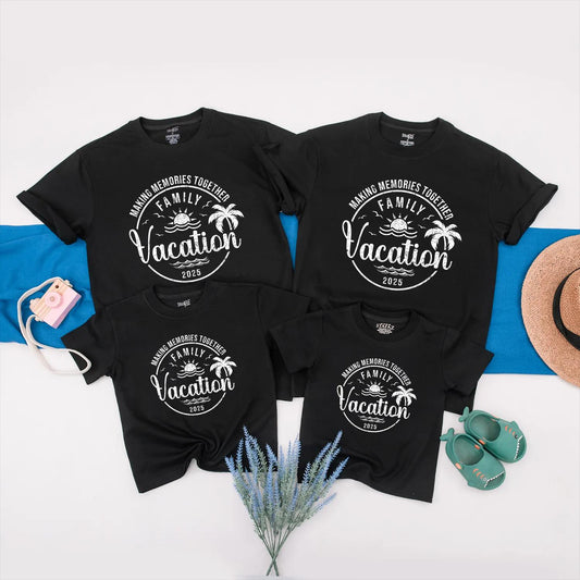 Family Vacation 2025 Shirt: Making Memories Together Tee, Summer Beach Trip Outfit for Getaway Adventures, Perfect Family Travel Gifts (139 chars)