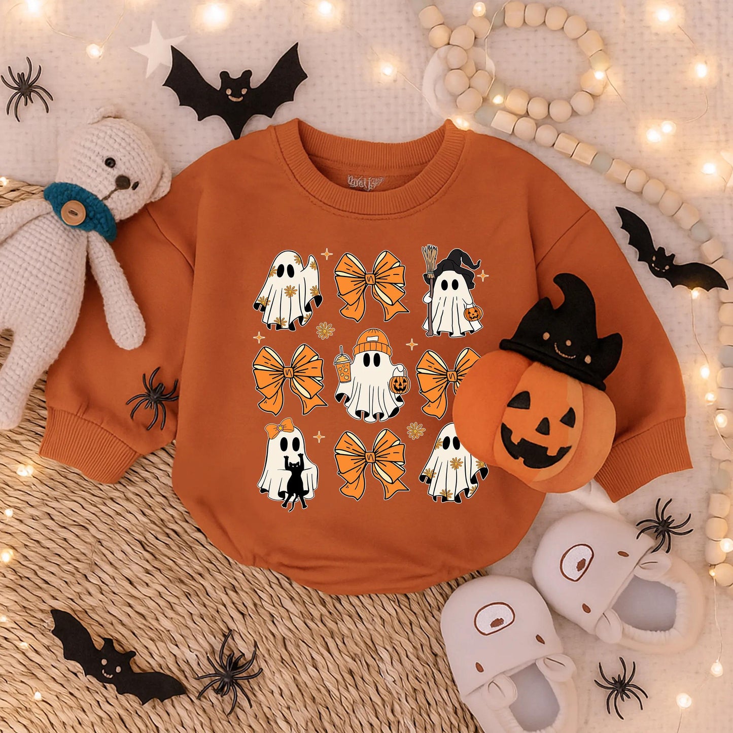 Spooky Ghost Halloween Romper for Baby Adorable Ghost Halloween Costume for Little Boos Perfect Spooky Season Gift
