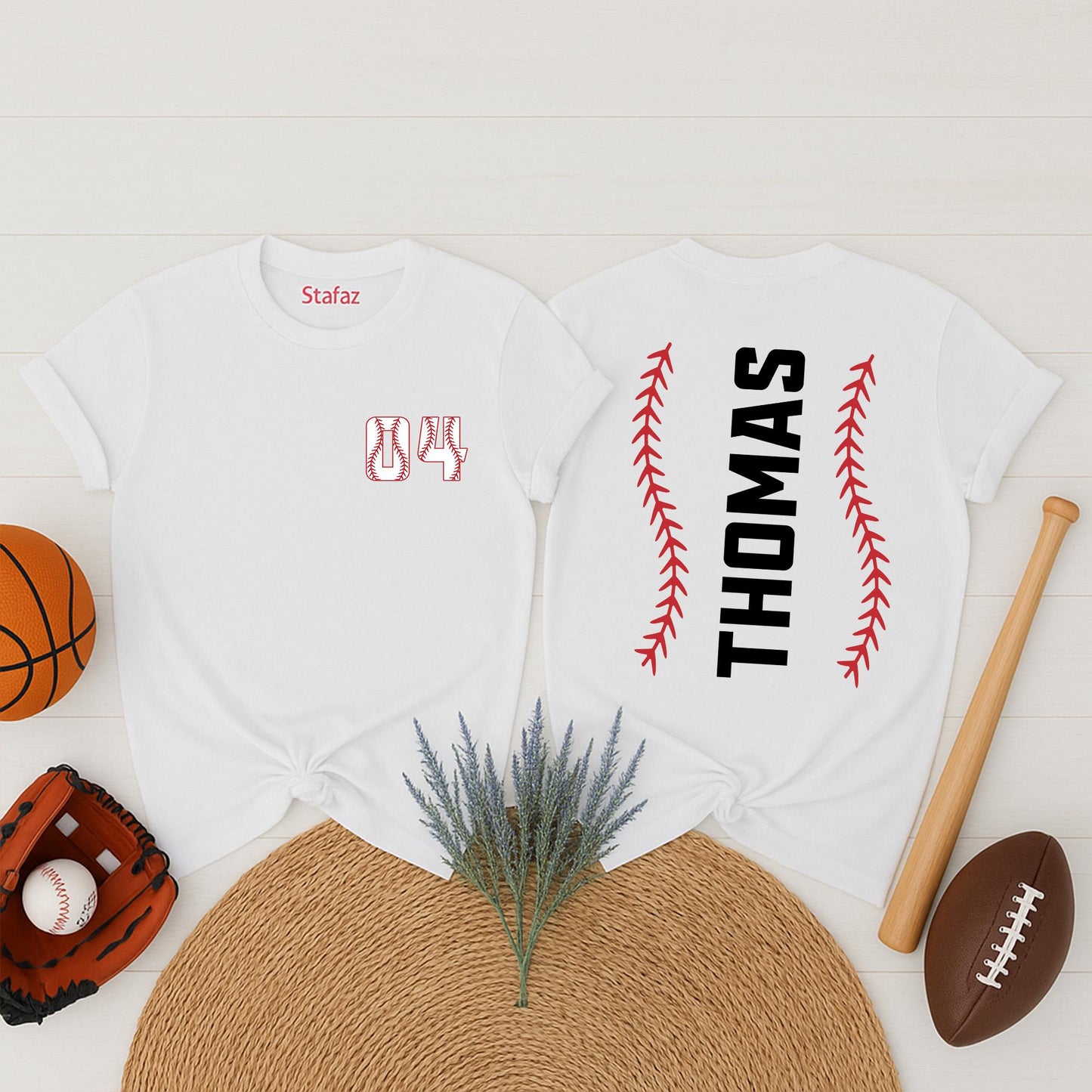 Custom Baseball Shirt With Your Name and Number Personalized Baseball Mom T-Shirt Baseball Team Outfit