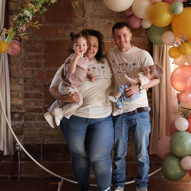 Wildflower Birthday Shirt Little Wildflower First Birthday Outfit Matching Family Wild Flower Cotton Tee