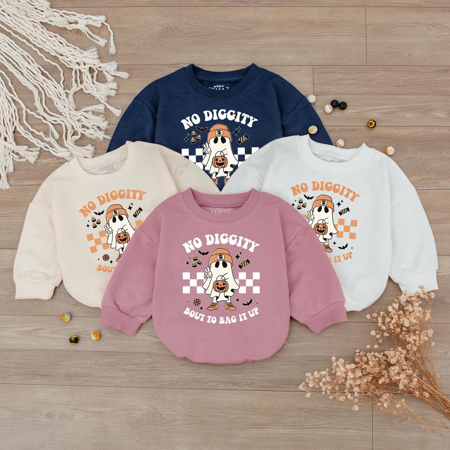 Retro Ghost Halloween Sweatshirt Toddler Baby Boo Shirt Cute Ghostly Fall Pullover for Kids