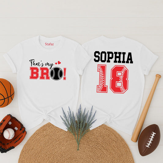 Custom Baseball Sister Shirt, Personalized Name & Number Tee for Baseball Fans! Custom Baseball Season Gift, Gameday Spring Baseball