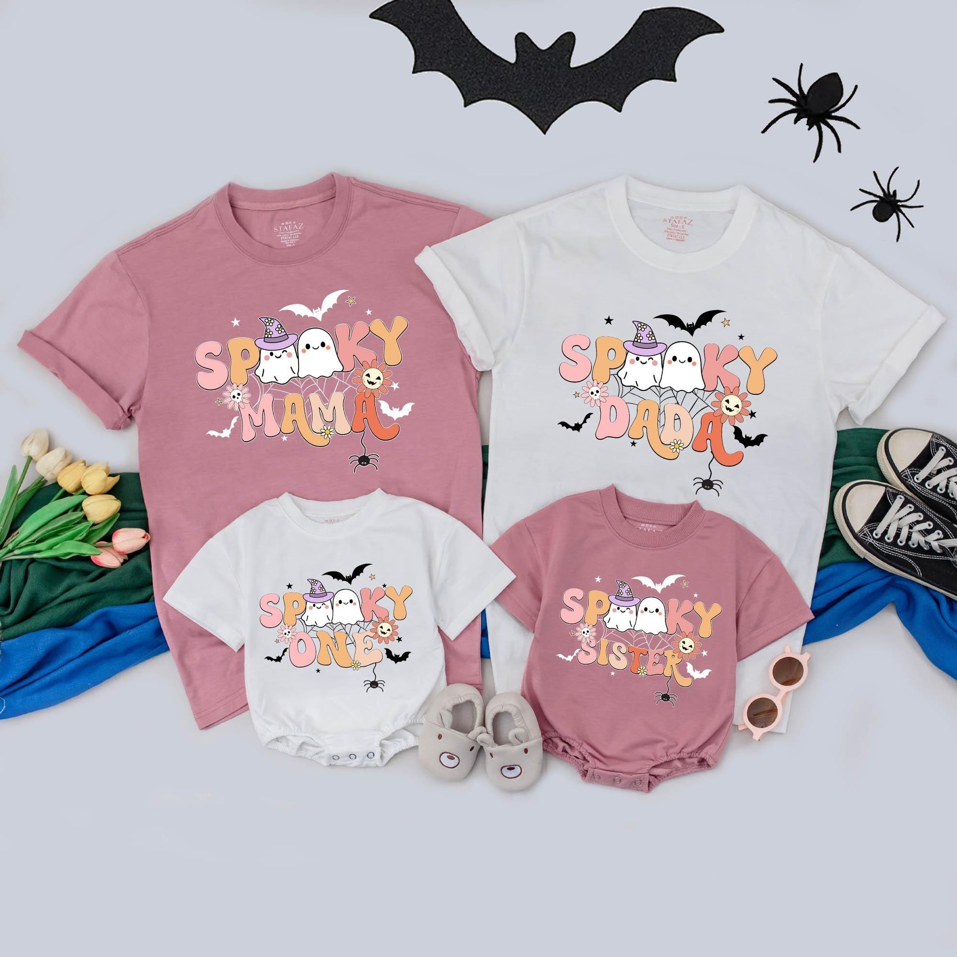 Matching Spooky Halloween Family T-Shirts: First Birthday, Boo Tee, One Spooky Dude, Halloween Outfits
