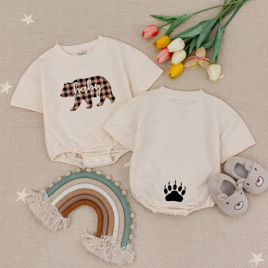 Baby Bear Romper Cute Baby Bubble Baby Shower Gift Coming Home Outfit New Mom Gift Bear Bodysuit Infant Clothes