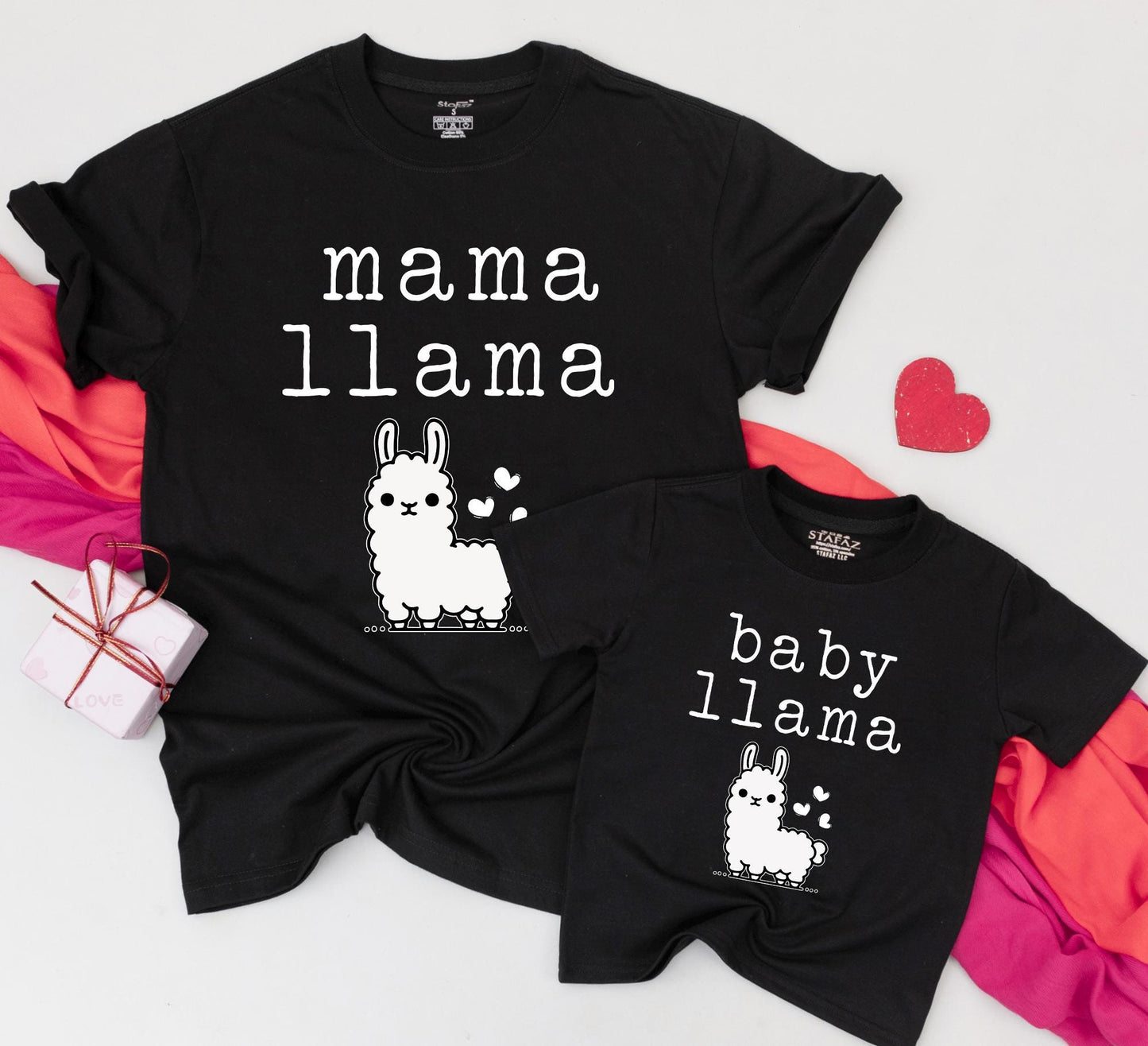 Mommy and Me Llama Family Matching Outfits Little Llama Baby Romper for Boys Girls Baby Shower Gift