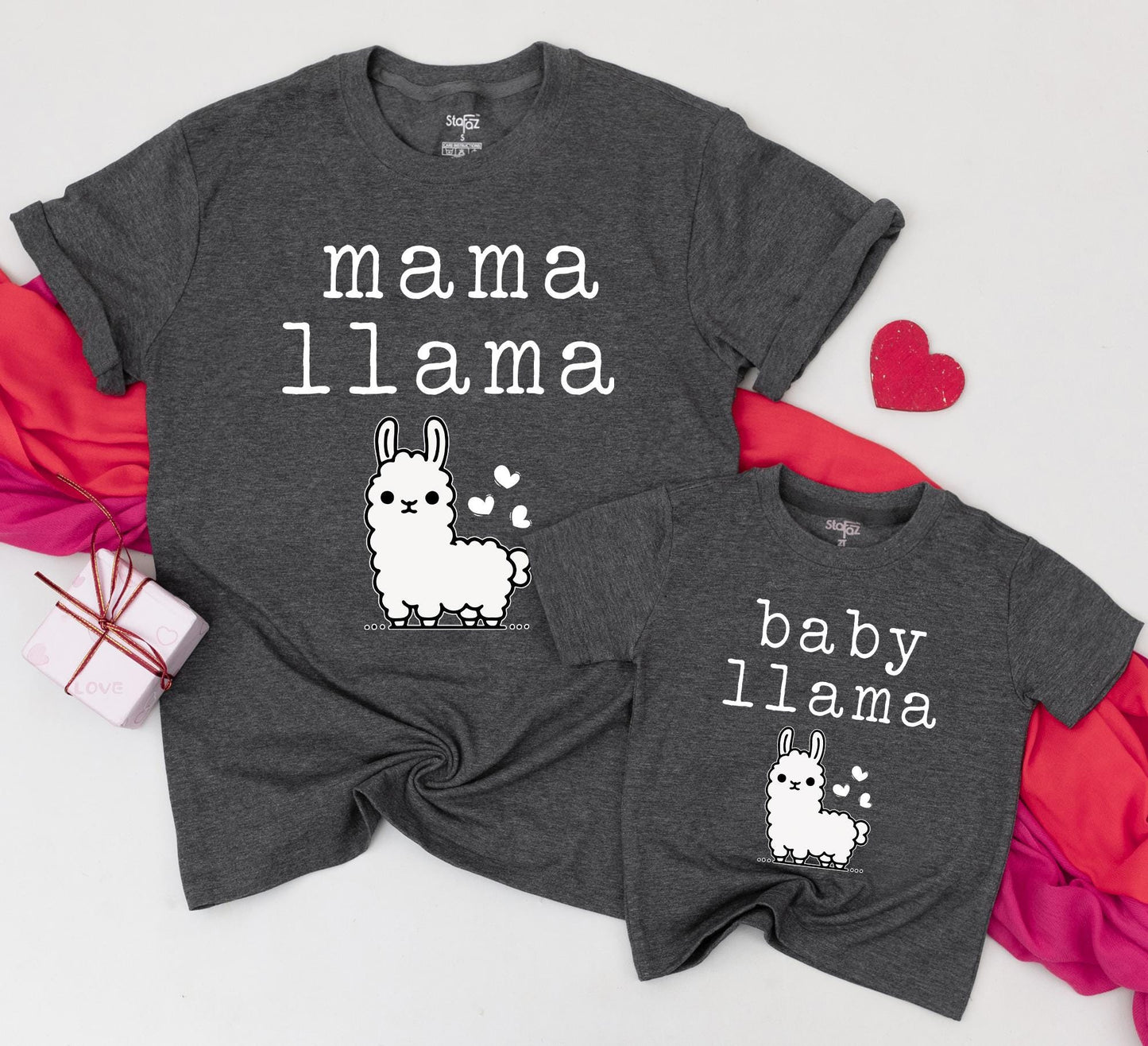 Mommy and Me Llama Family Matching Outfits Little Llama Baby Romper for Boys Girls Baby Shower Gift