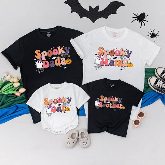 Spooky Family Halloween Matching Tees Custom One Spooky Dude Birthday Shirt Cotton Comfortable Party Outfits