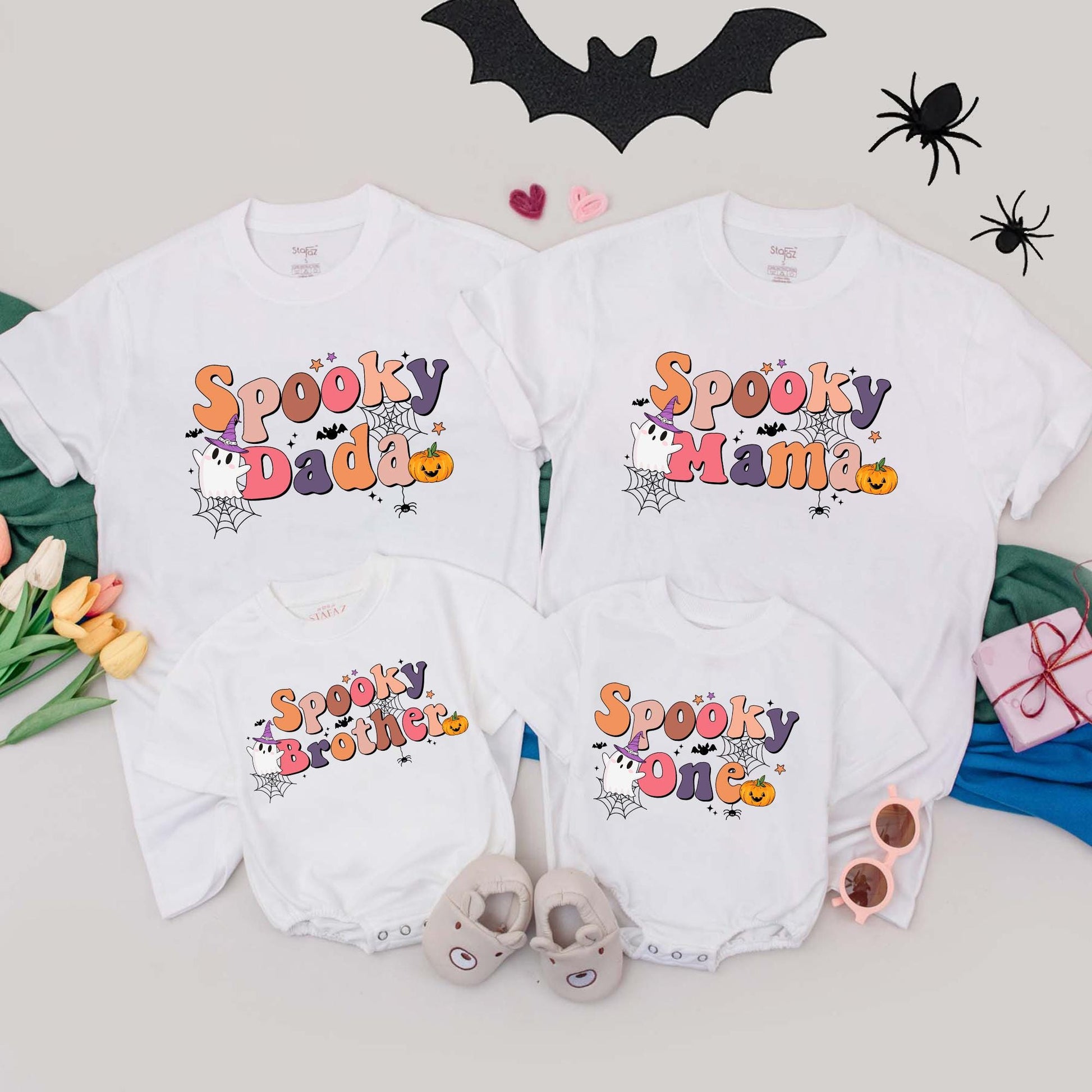 Spooky Family Halloween Matching Tees Custom One Spooky Dude Birthday Shirt Cotton Comfortable Party Outfits