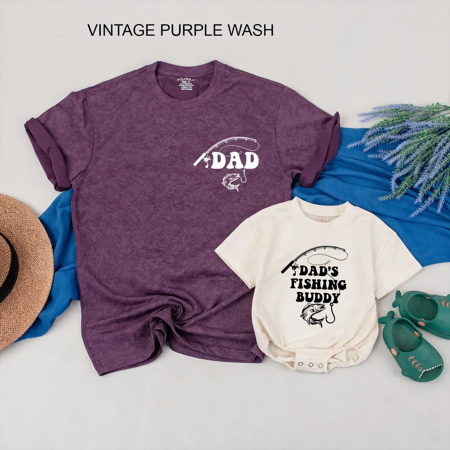 Matching Dad and Dad's Fishing Buddy Shirts: Father & Son Fishing Outfits for Baby, Toddler or Infant, Gifts for Fishing Dads