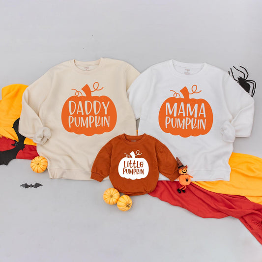 Retro Pumpkin Patch Family Matching Sweatshirts Mama Mini Fall Outfits Custom Pumpkins Hello Fall Season Comfort