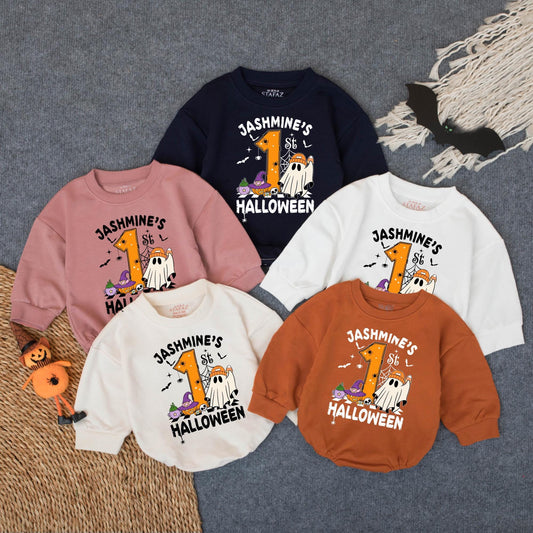 Personalized My 1st Halloween Spooky Dude Bubble Romper for Baby First Halloween Outfit Funny Toddler Clothes Cute Spooky Season Baby Gift Idea