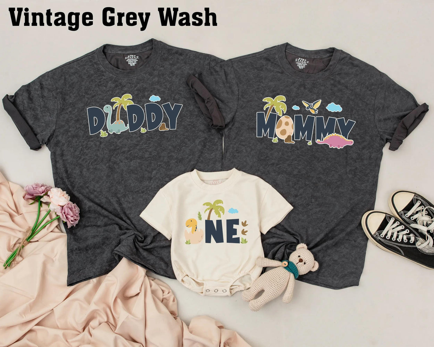Matching Family Dinosaur Birthday Shirts and Outfits for Birthday Boy Party, comfortable Mommy and Me Dino Tees, Daddy Sibling Gifts