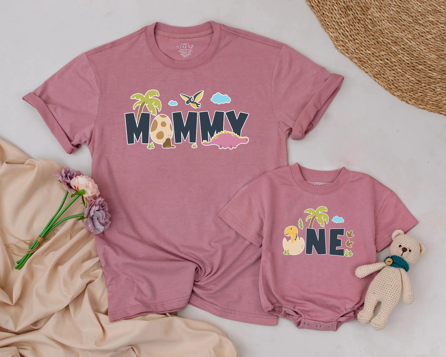 Matching Family Dinosaur Birthday Shirts and Outfits for Birthday Boy Party, comfortable Mommy and Me Dino Tees, Daddy Sibling Gifts