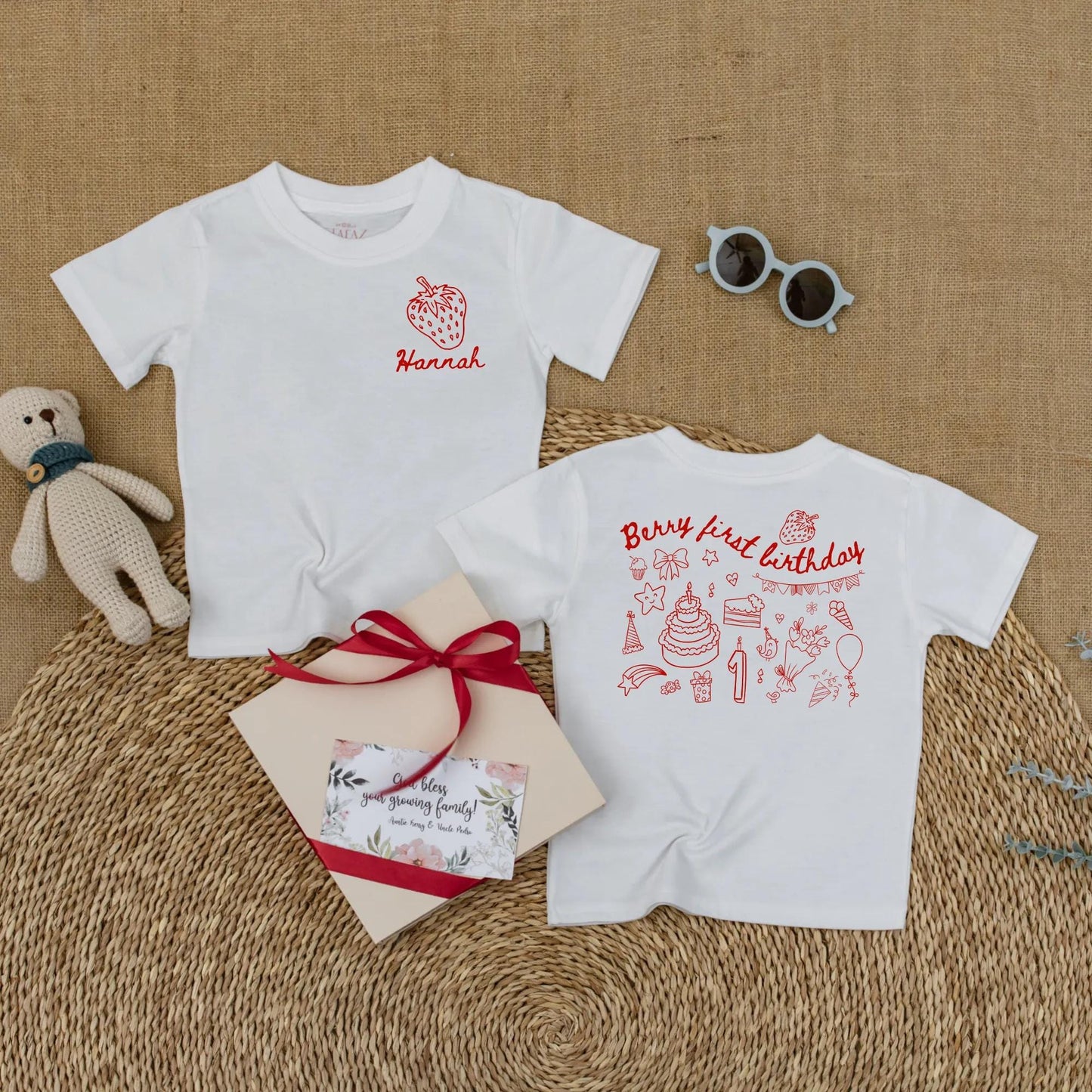 Personalized Berry First Birthday Baby Romper – Custom Strawberry Bodysuit for Baby Girl’s 1st Birthday – Cute Short Sleeve Outfit for Baby Girl
