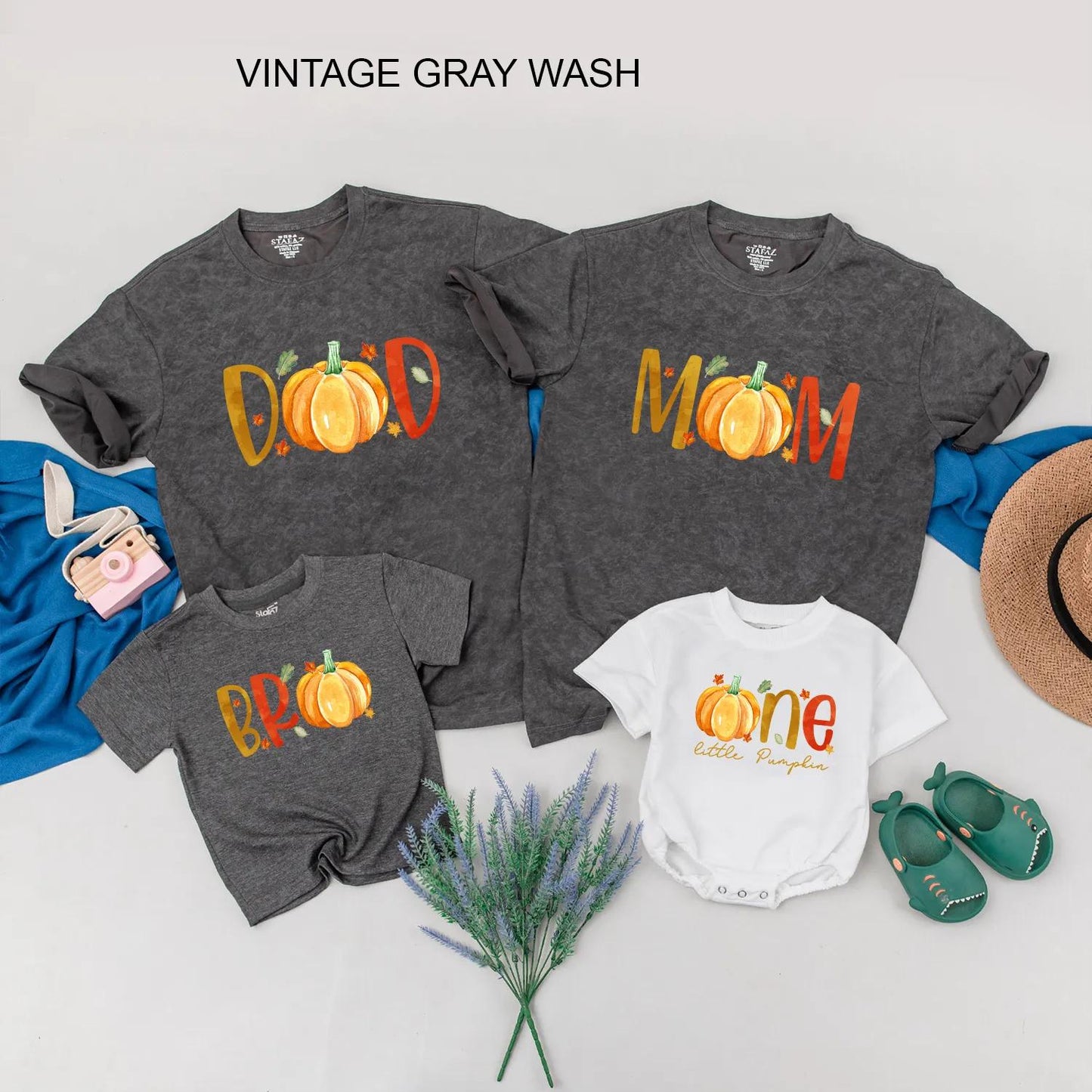 Cute Pumpkin Family Matching Shirts Little Pumpkin Romper Autumn Fall Season Outfit Thanksgiving Gift