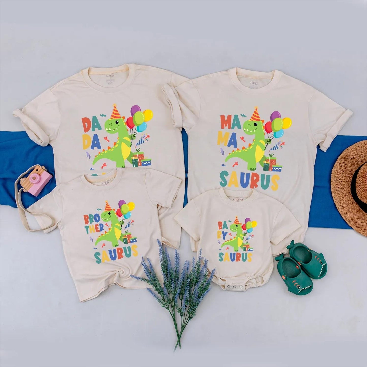 Custom Matching Dinosaur Family Birthday Shirts, Funny Dino Outfits for Kids & Adults, Party Clothes, Gift