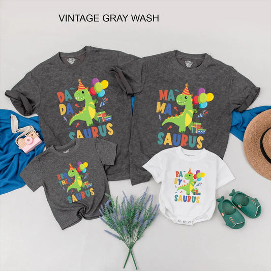 Custom Matching Dinosaur Family Birthday Shirts, Funny Dino Outfits for Kids & Adults, Party Clothes, Gift
