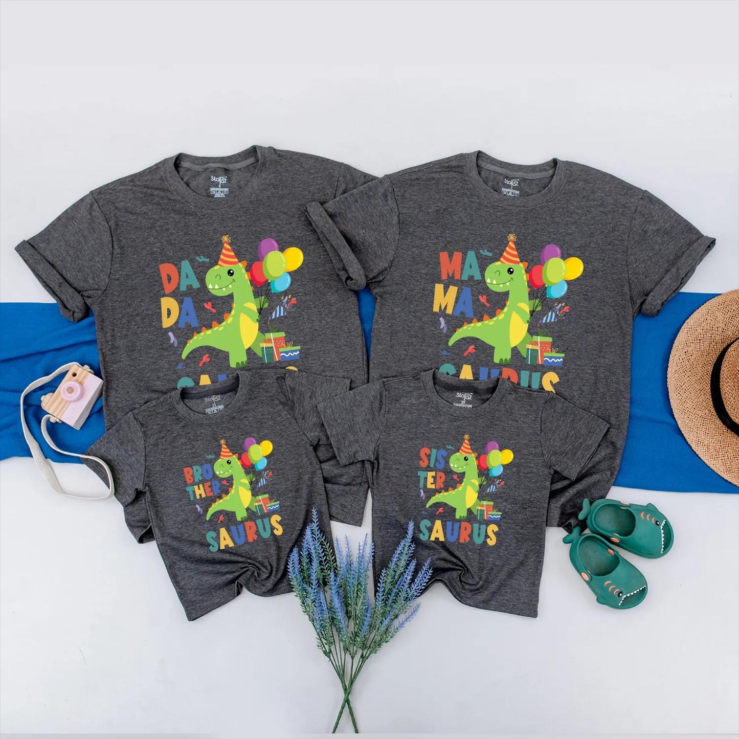 Custom Matching Dinosaur Family Birthday Shirts, Funny Dino Outfits for Kids & Adults, Party Clothes, Gift