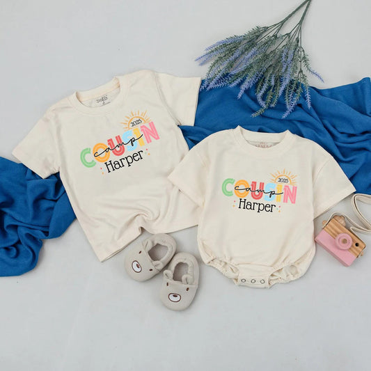 Custom Cousin Camp Matching Shirts 2025 Summer Family Camping Outfits Cute Camp Life Trip Clothes Cousin Camping Summer Camp