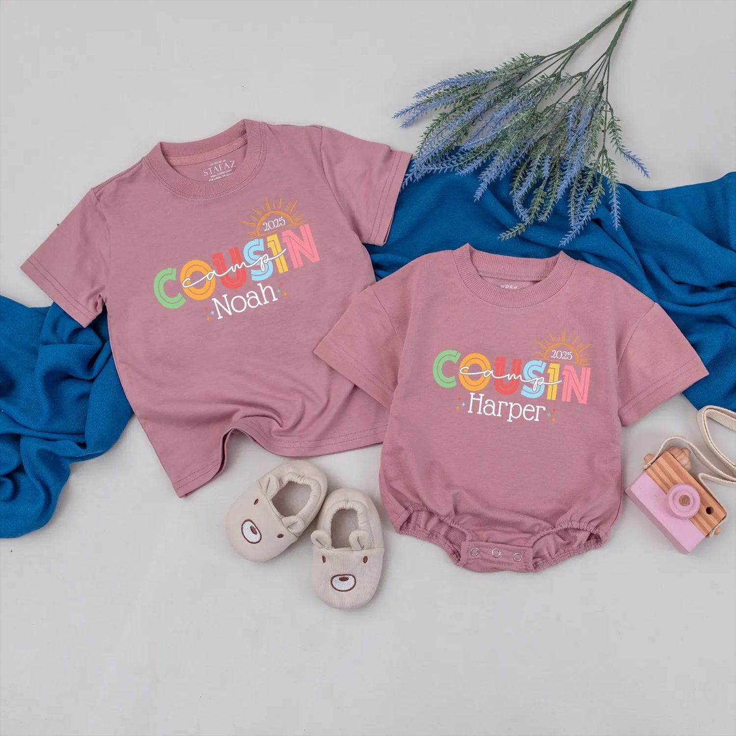 Custom Cousin Camp Matching Shirts 2025 Summer Family Camping Outfits Cute Camp Life Trip Clothes Cousin Camping Summer Camp