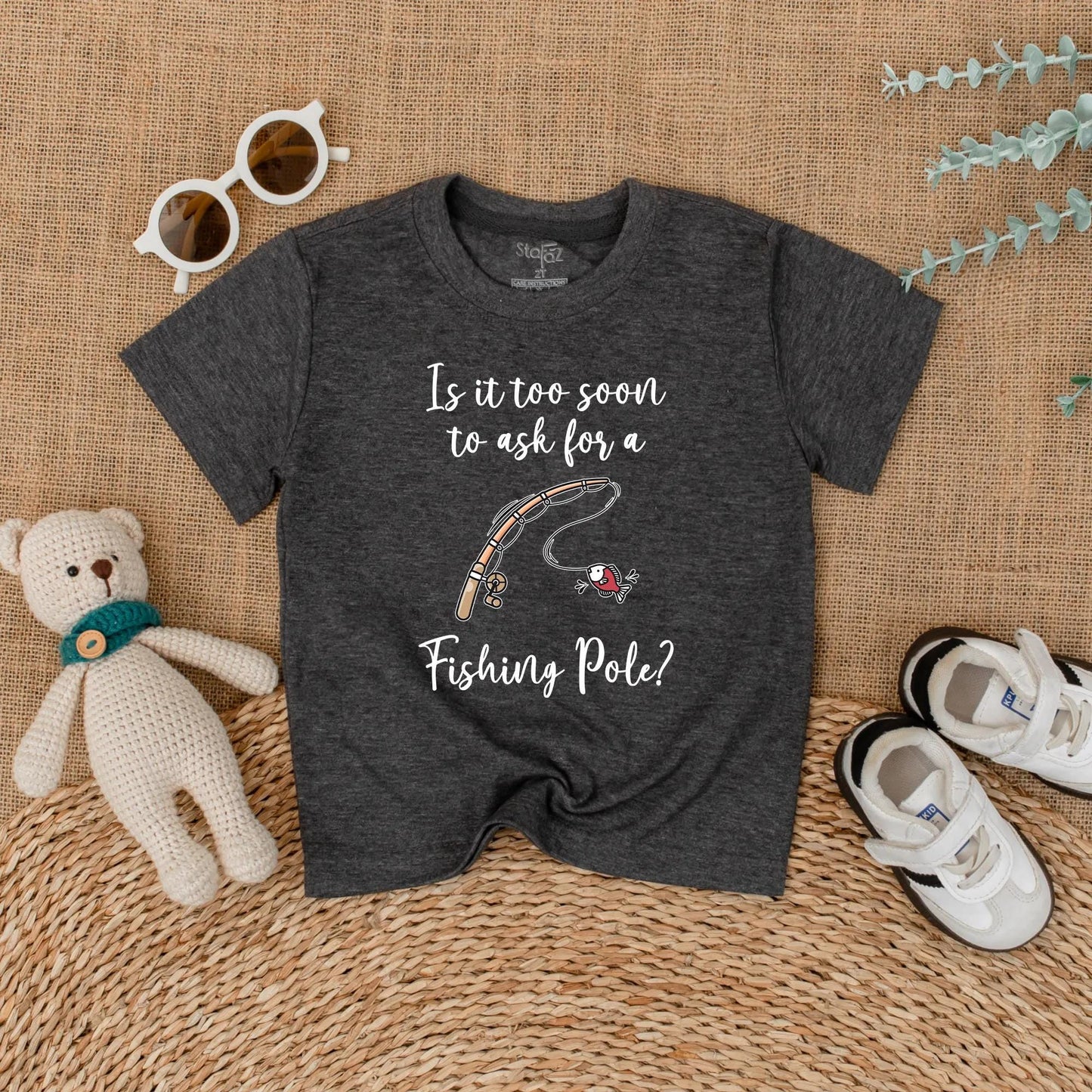 Is It Too Soon To Ask For A Fishing Pole Baby Romper Cute Fishing Bodysuit Pregnancy Announcement Gift for Baby Boy or Girl Outdoors